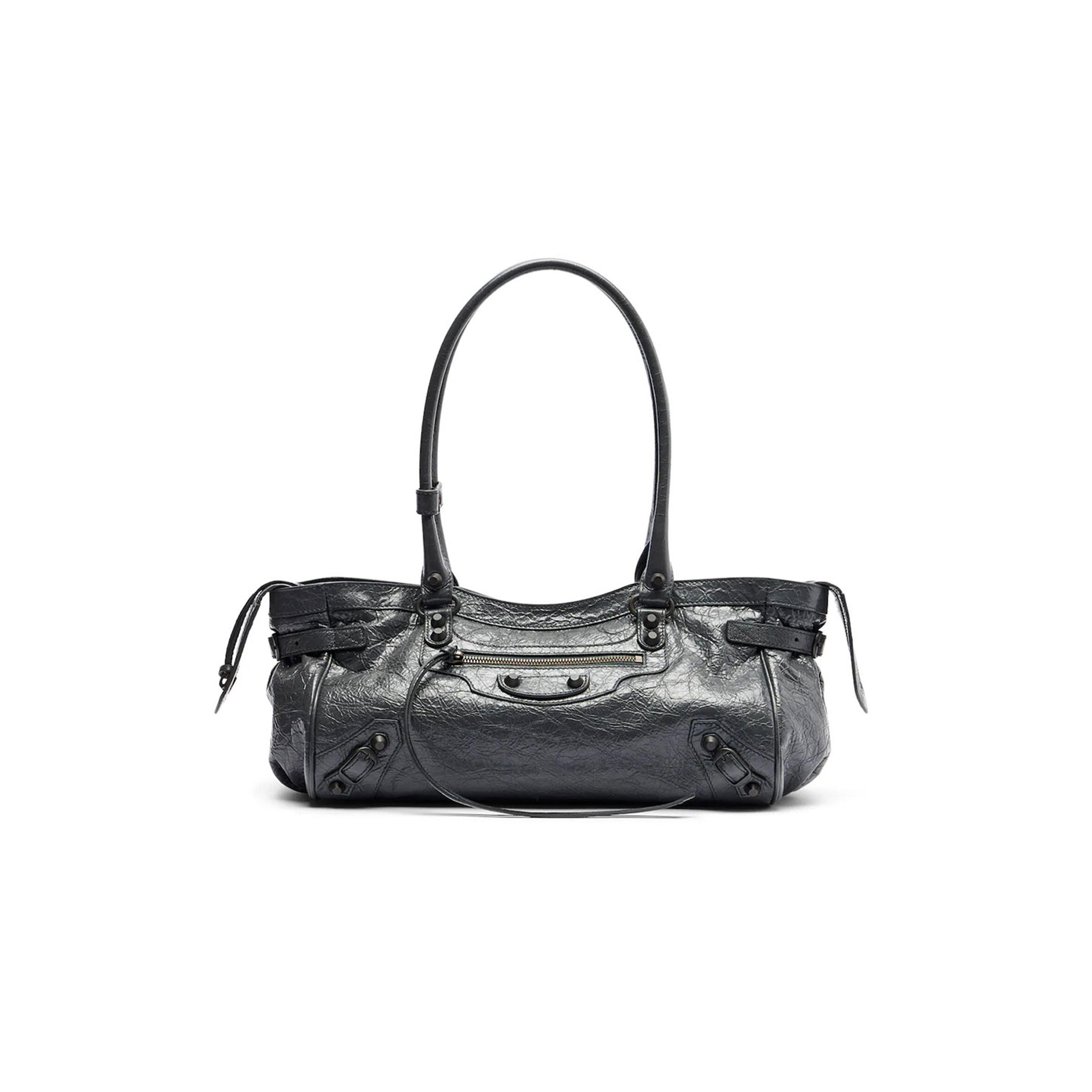 BALENCIAGA LE CITY EAST-WEST LEATHER SHOULDER BAG (40*18*15cm)